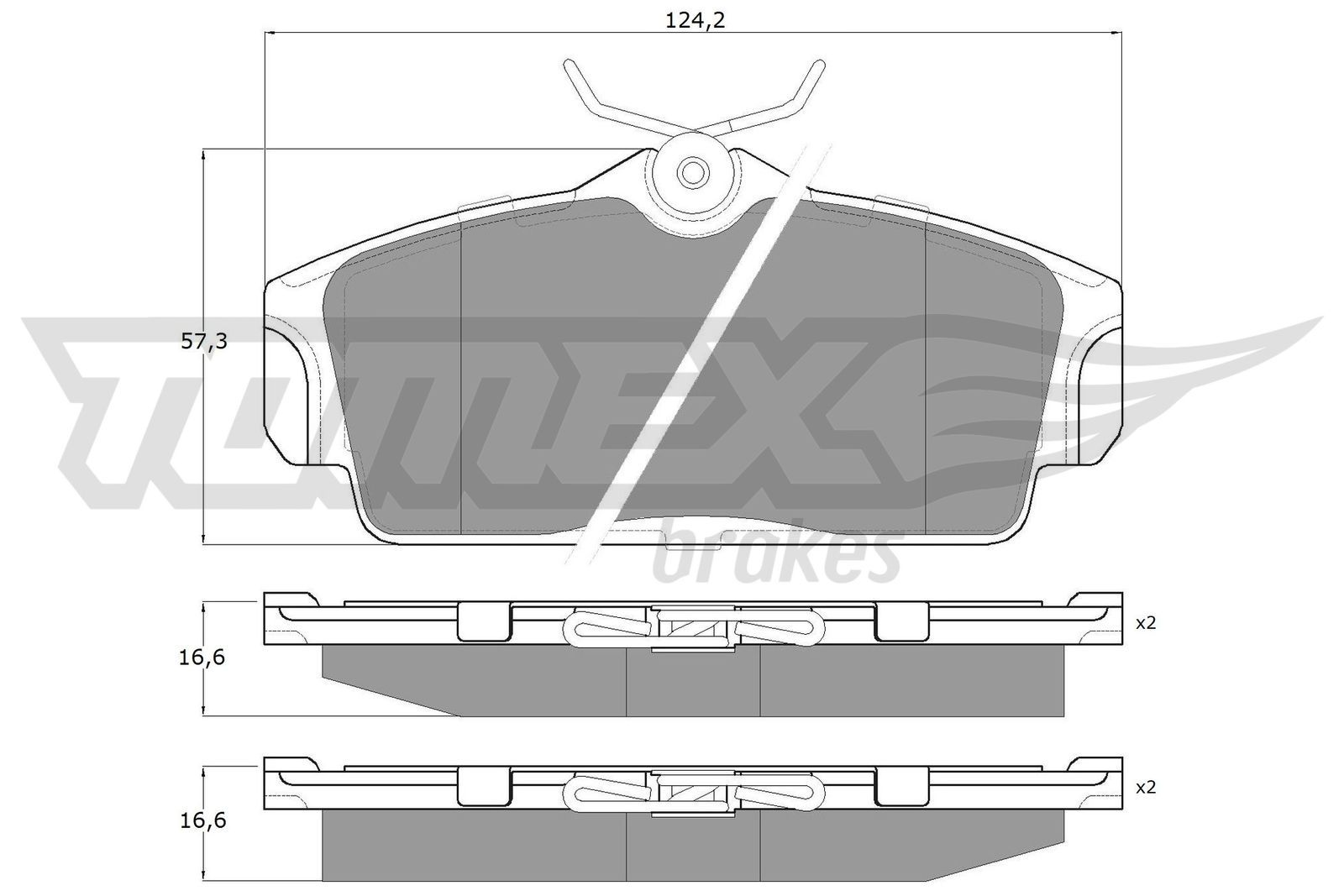 Obrázok Sada brzdových platničiek kotúčovej brzdy TOMEX Brakes  TX1292